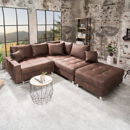 Ecksofa kent 220cm braun - -,