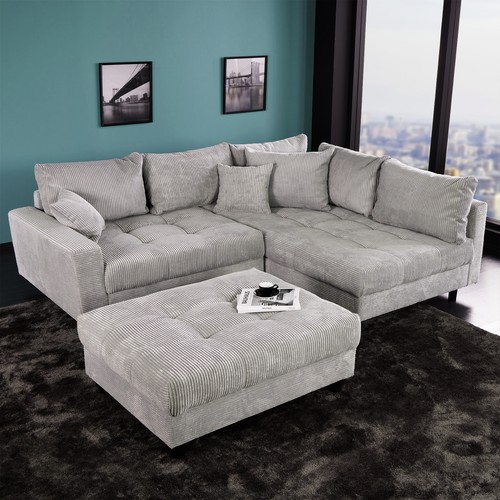 Ecksofa kent 220cm hellgrau - kent,