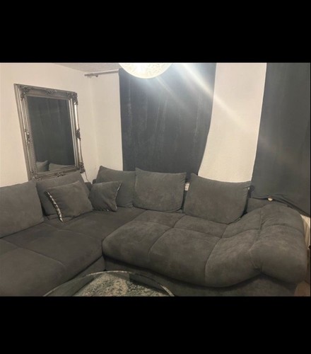 Riesen ecksofa grau - riesen, stoff