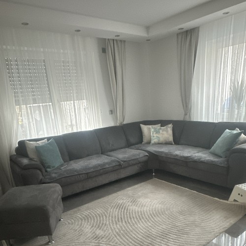 Graues ecksofa wohnlandschaft - ecksofa,